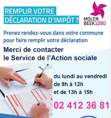 flyer impots 2026 molenbeek