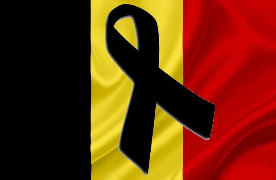 drapeau belge en berne