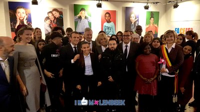 Molenbeek visite couple presidentiel francais Macron et couple royal LaVallee 20112018