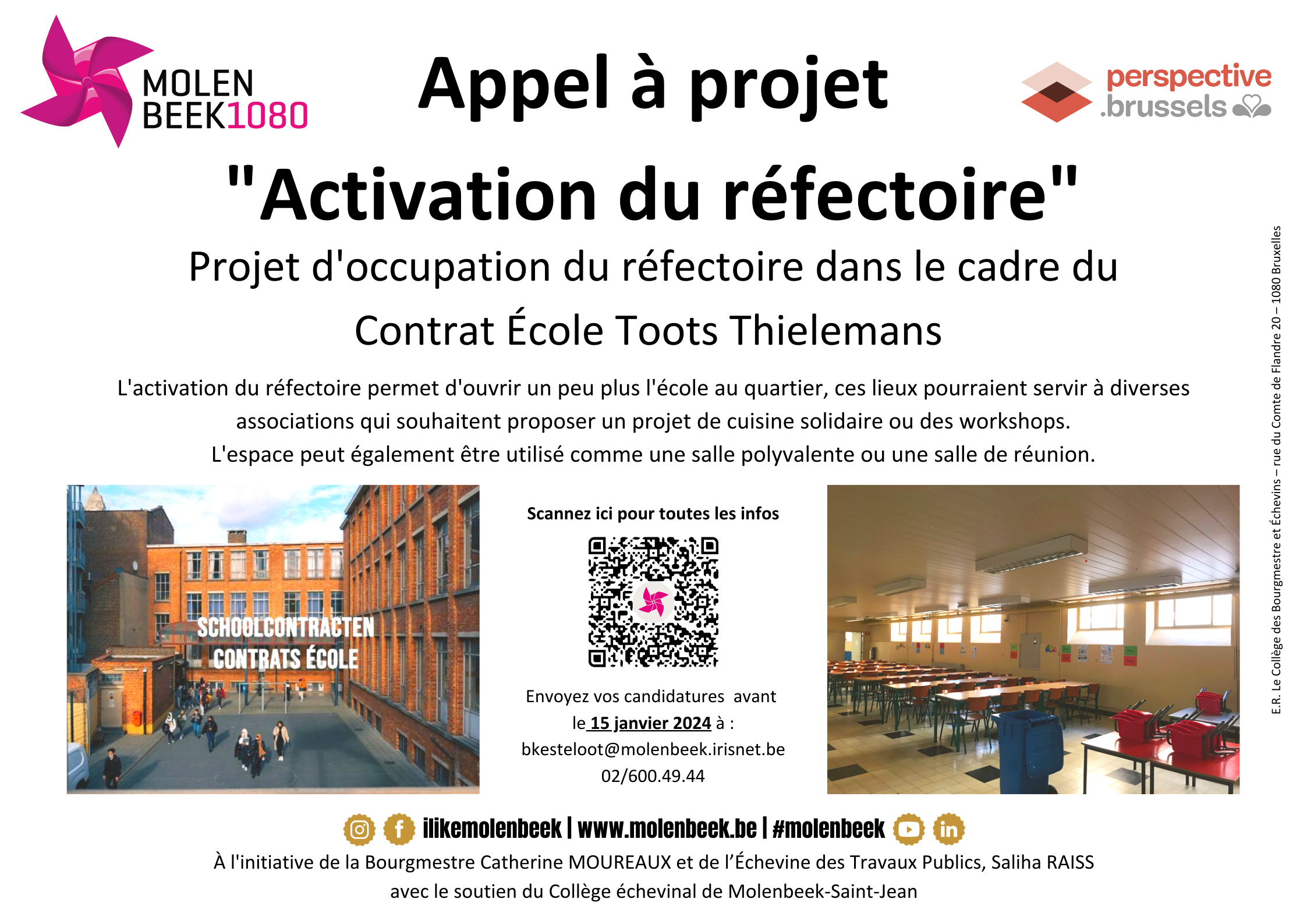 Contrat Ecole - Activation du réfectoire