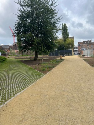 Les Jardins Decock - Aménagement de la place entre les rues Decock et Quatre Vents - Crétion d'un parc et d'un espace potager - Passage doux entre la Rue Decock et la rue de Lessines - Réaménagement de la rue de Lessines en axe doux