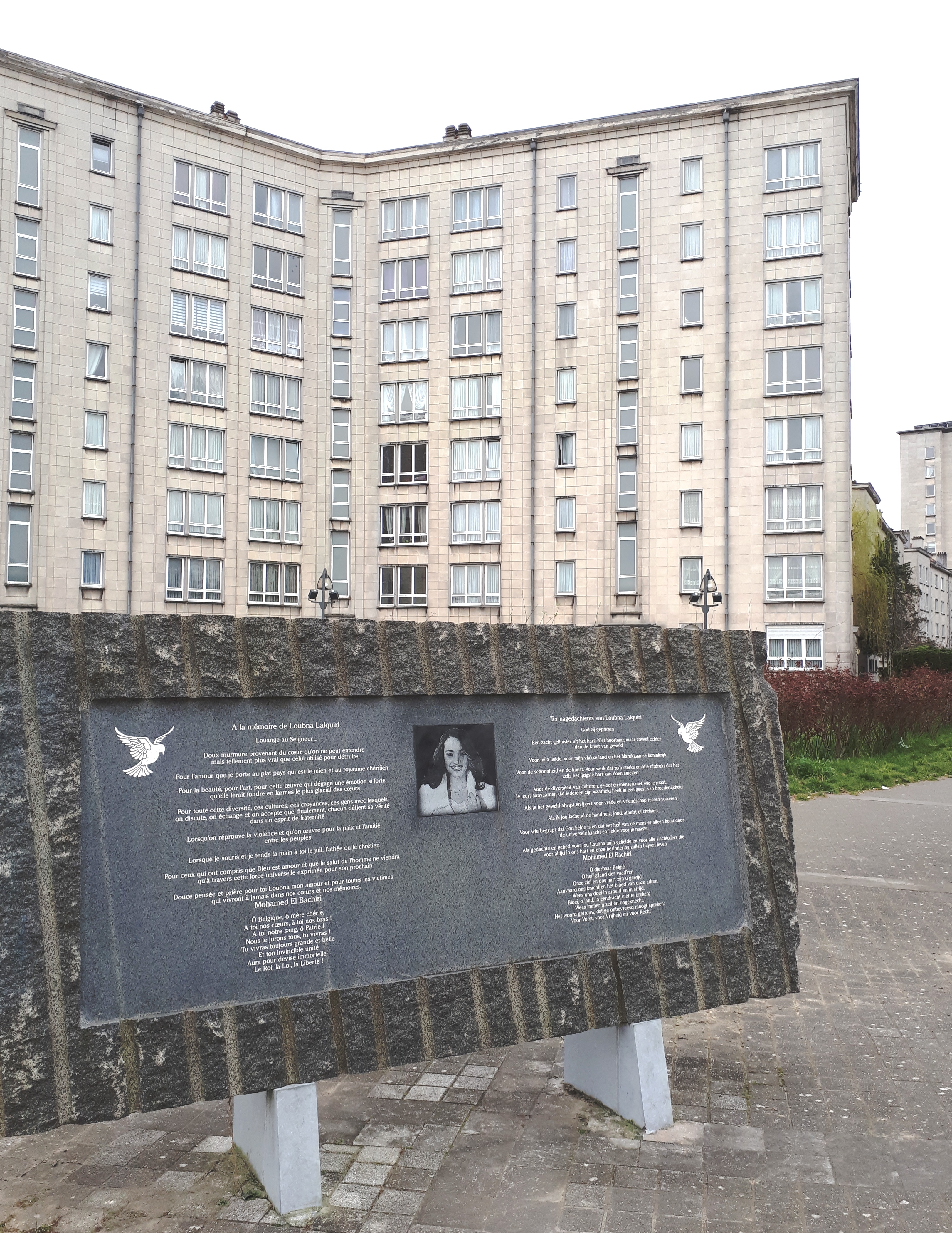 molenbeek stele Loubna Lafquiri