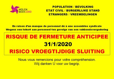 Fermeture anticipee