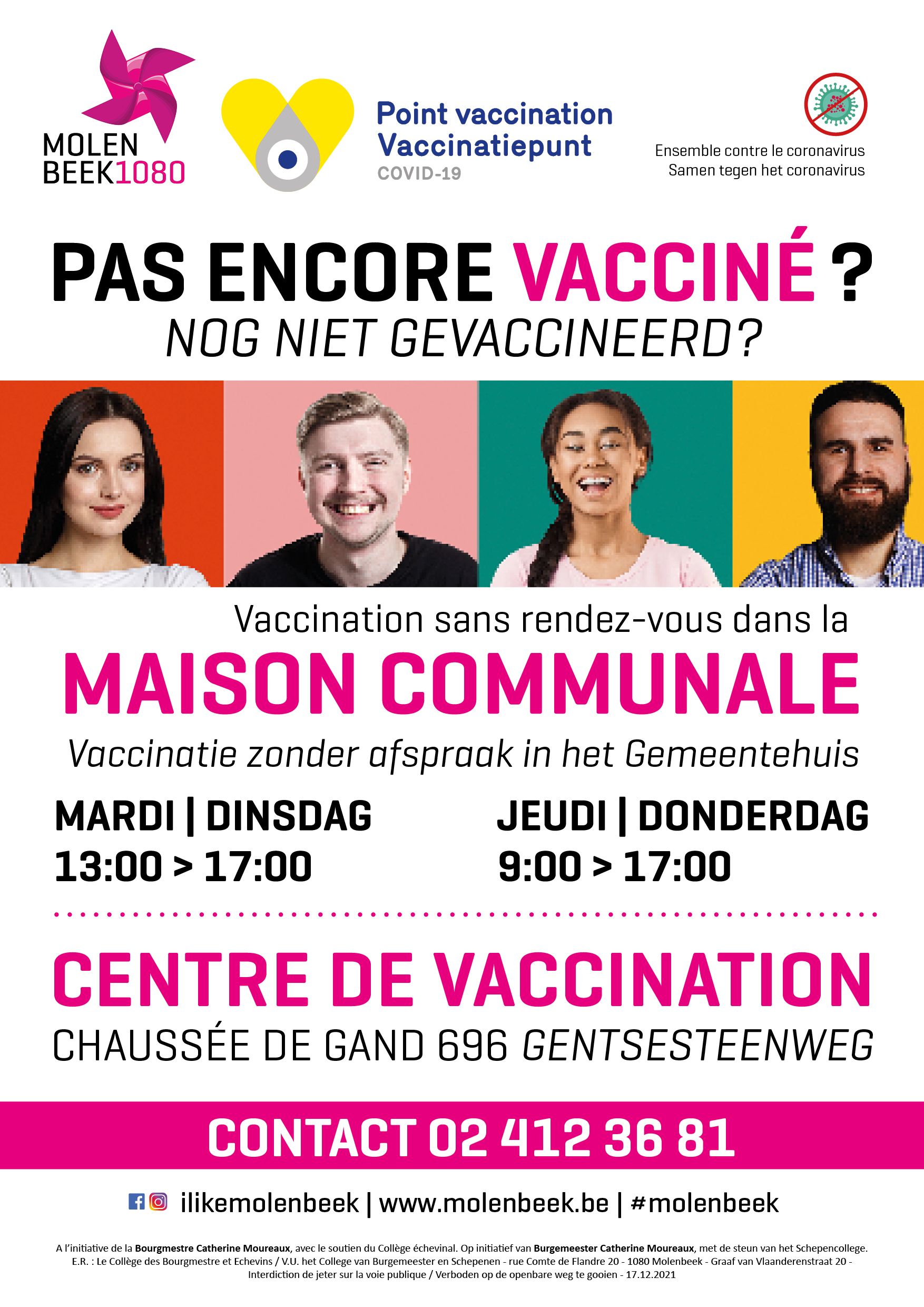 molenbeek vaccicovid MC GH horaires new