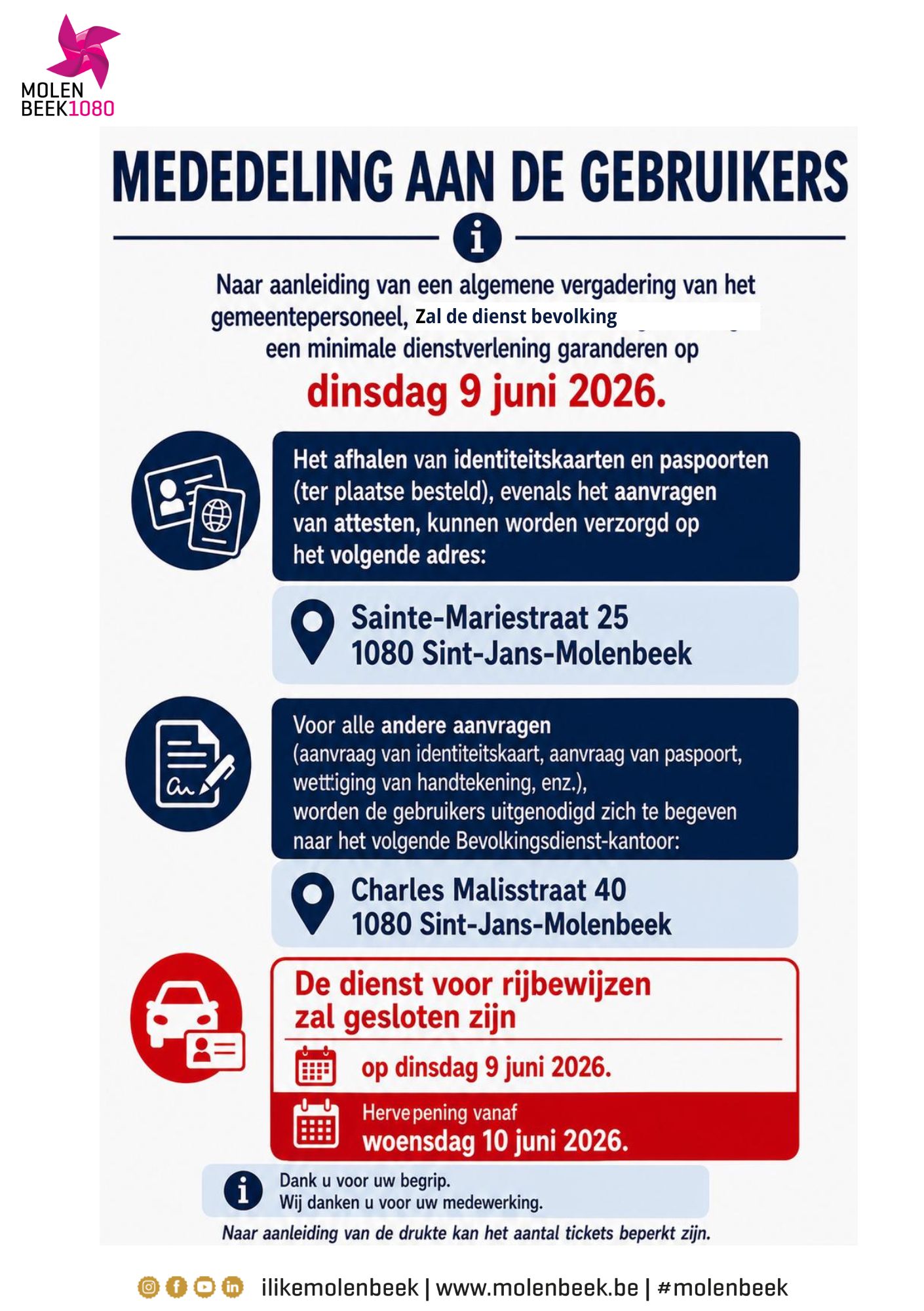 Avis à la population NL