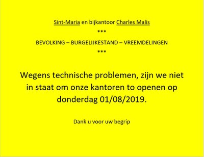 problèmes techniques 01 08 19 NL
