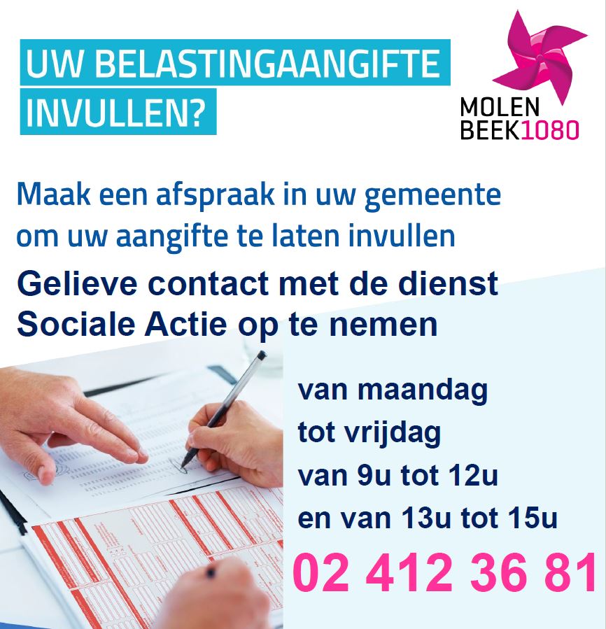 flyer belastingaangifte 2026 molenbeek